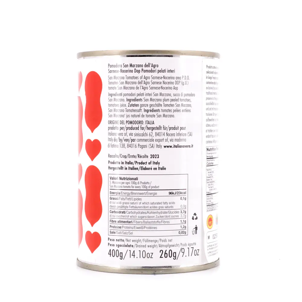 Agrigenus Pomodoro San Marzano dell´Agro Sarnese-Nocerino DOP geschälte Tomaten 240 Gramm Abtropfgewicht Produktbild