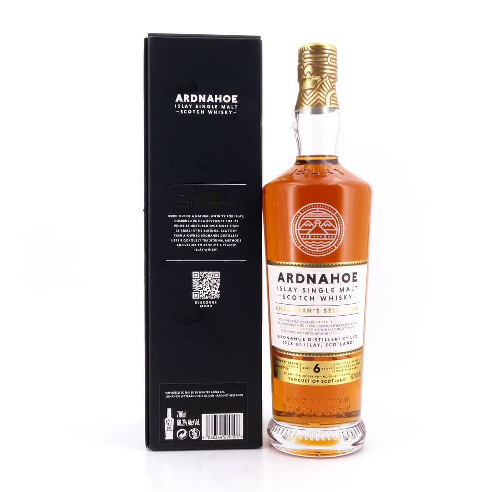 Ardnahoe Chairman's Selection 6 Jahre Heavily Peated 0,70 Liter/ 60.2% vol Produktbild