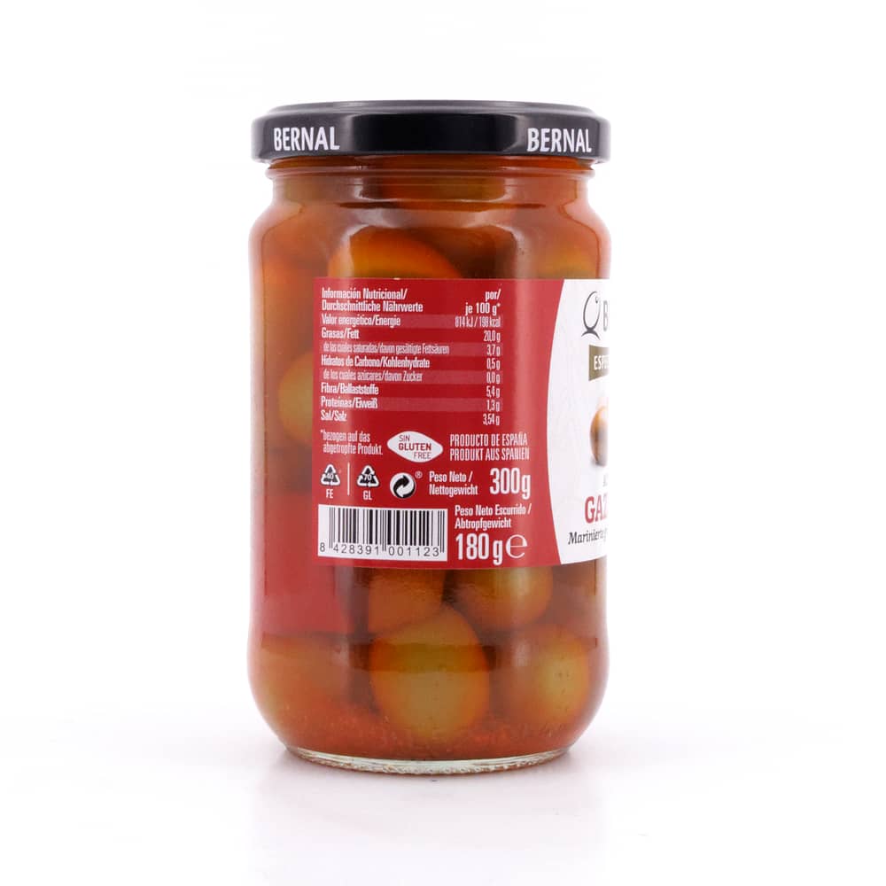 Bernal Grüne Oliven mariniert Gazpacha 300g Glas 180 Gramm Abtropfgewicht Produktbild