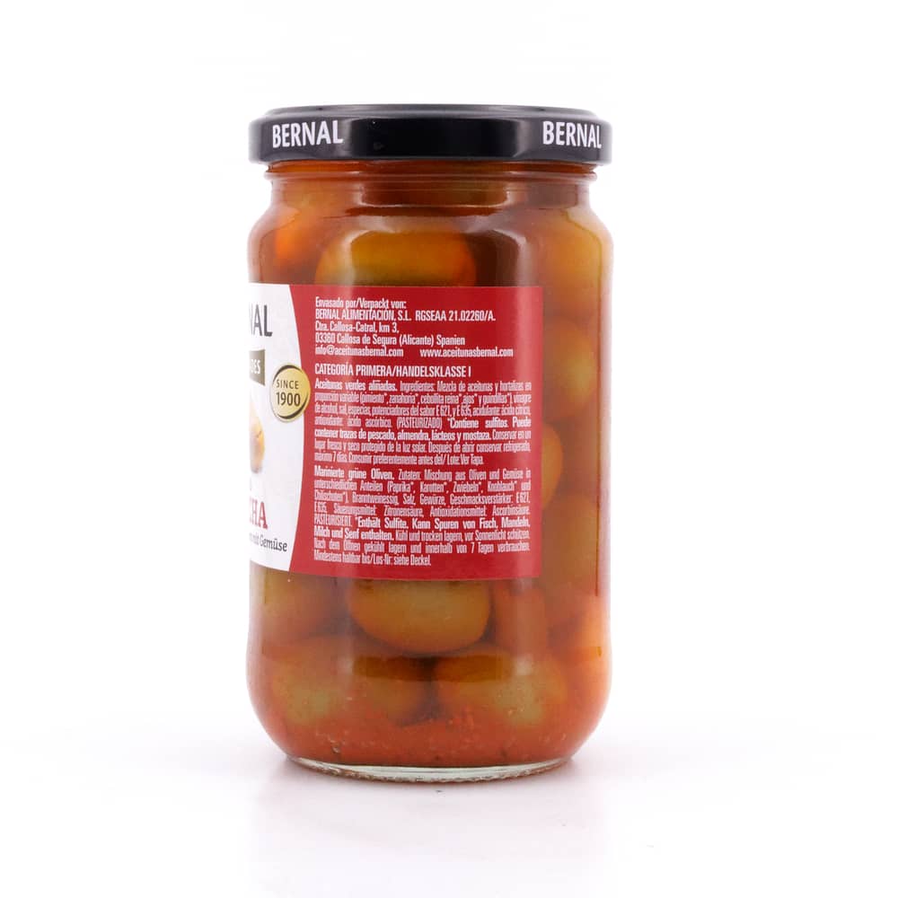 Bernal Grüne Oliven mariniert Gazpacha 300g Glas 180 Gramm Abtropfgewicht Produktbild