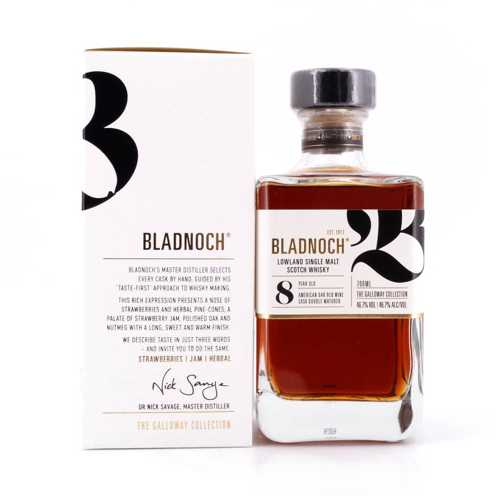 Bladnoch 8 Jahre Red Wine Casks 0,70 Liter/ 46.7% vol Produktbild