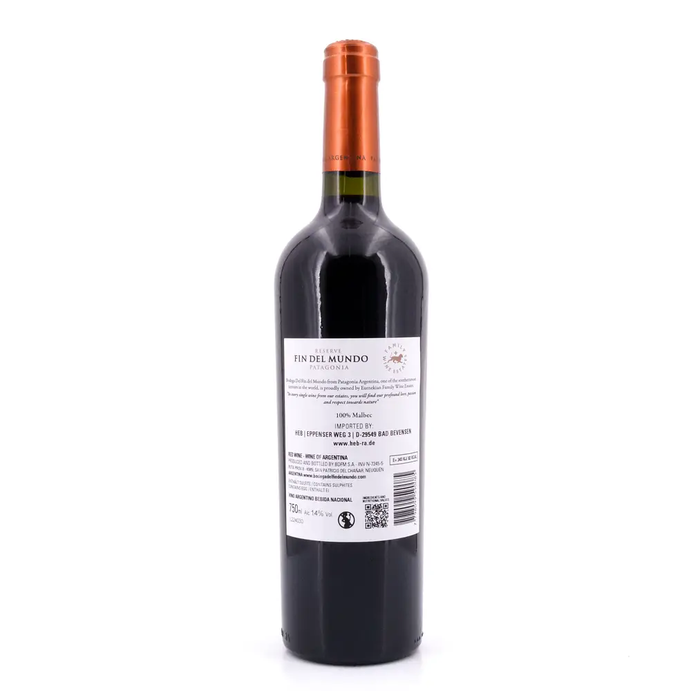 Bodega del Fin del Mundo Reserve Malbec Jahrgang 2024 0,750 Liter/ 13.5% vol Produktbild