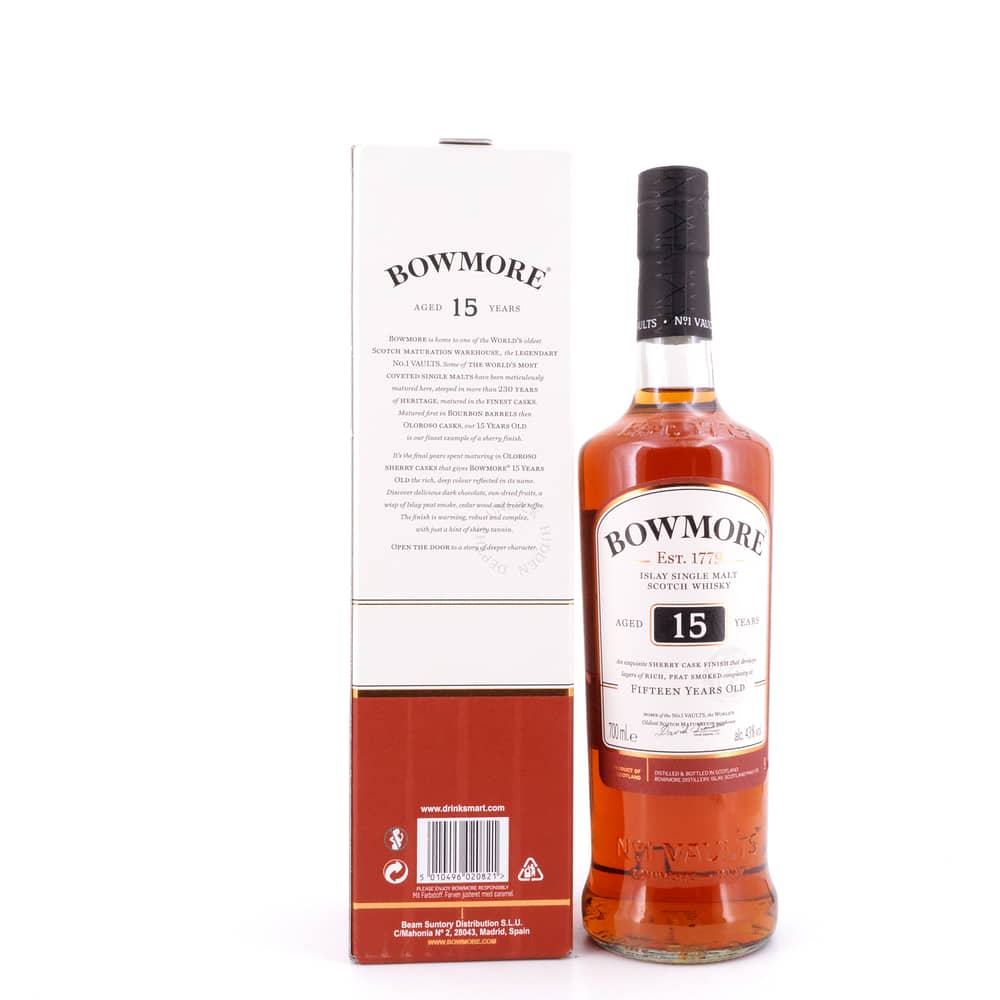 Bowmore 15 Jahre Sherry Cask Finish 0,70 Liter/ 43.0% vol Produktbild