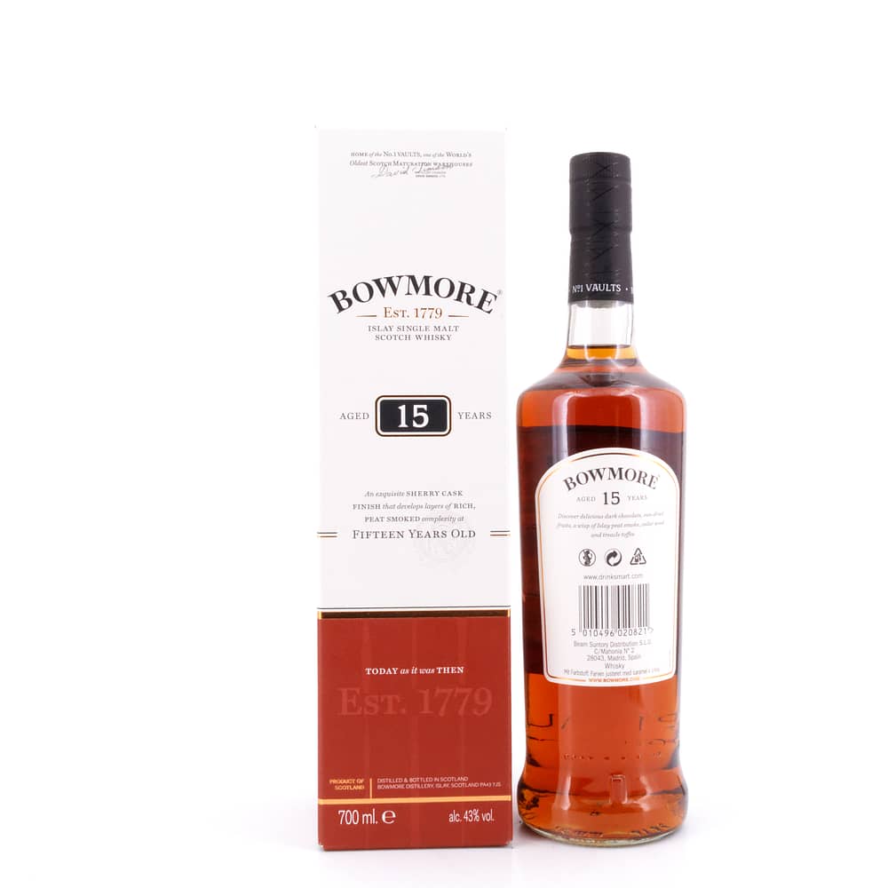 Bowmore 15 Jahre Sherry Cask Finish 0,70 Liter/ 43.0% vol Produktbild