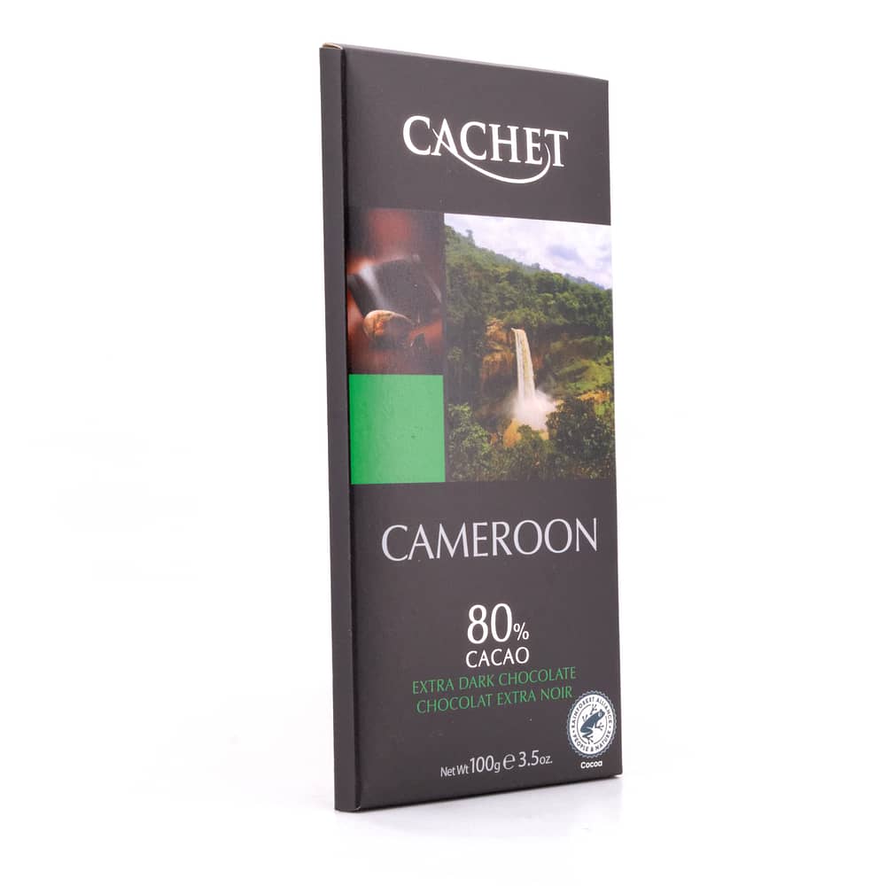 Cachet Zartbitterschokolade Cameroon 80% Cacao 100 Gramm Produktbild
