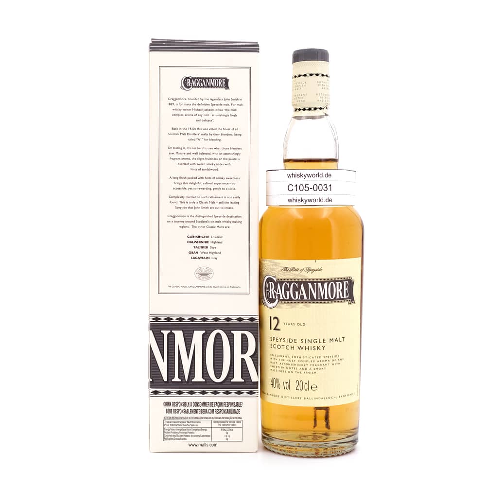 Cragganmore 12 Jahre Kleinflasche 0,20 Liter/ 40.0% vol Produktbild