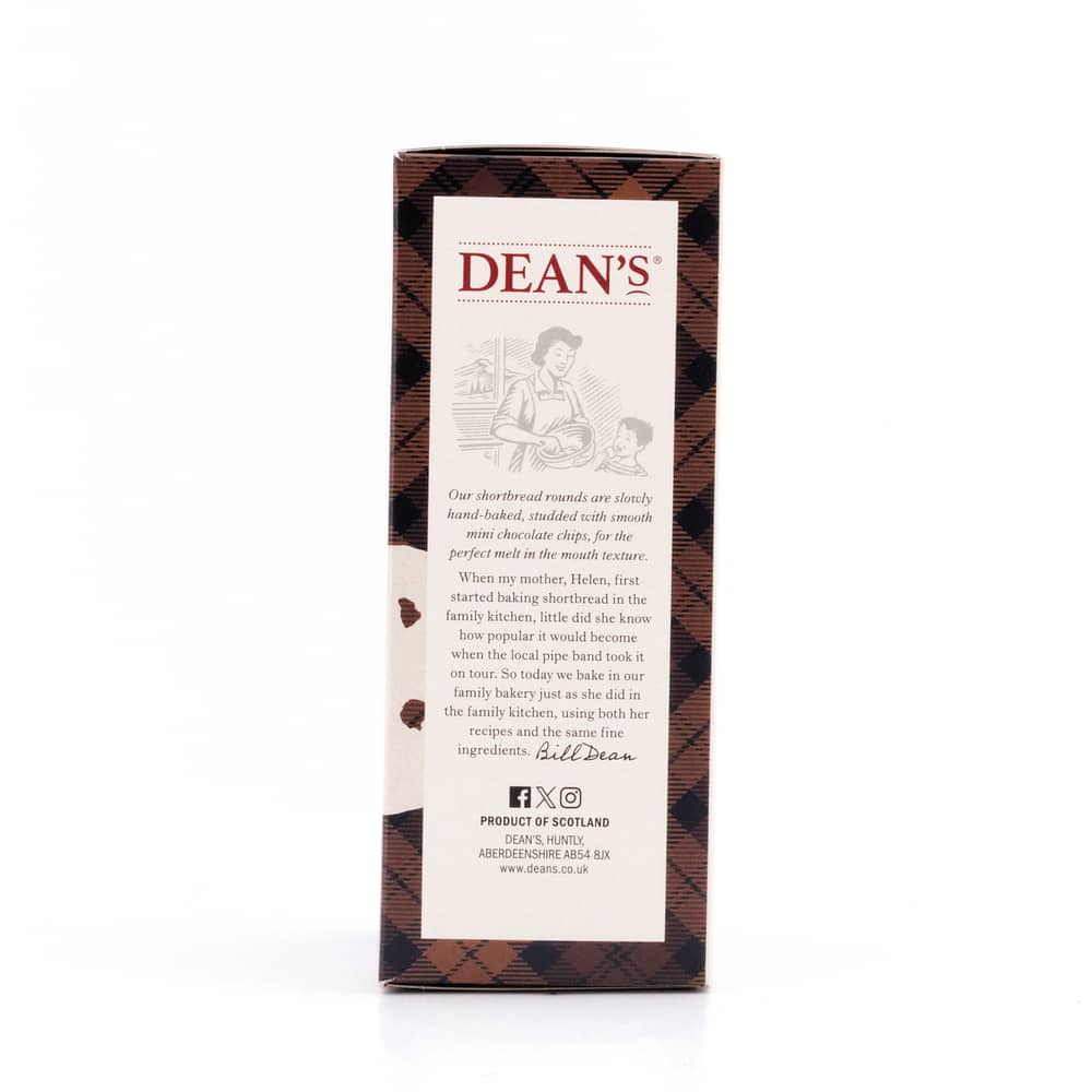 DEAN's Chocolate Chip Shortbread Rounds 130 Gramm Produktbild