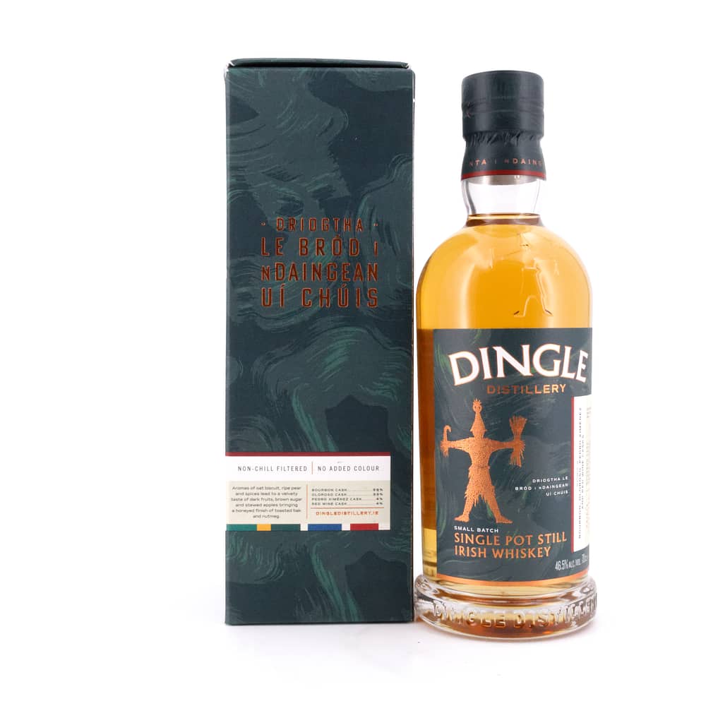 Dingle Single Pot Still Irish Whiskey Bourbon, Oloroso Sherry, PX Sherry & Red Wine Casks 0,70 Liter/ 46.5% vol Produktbild