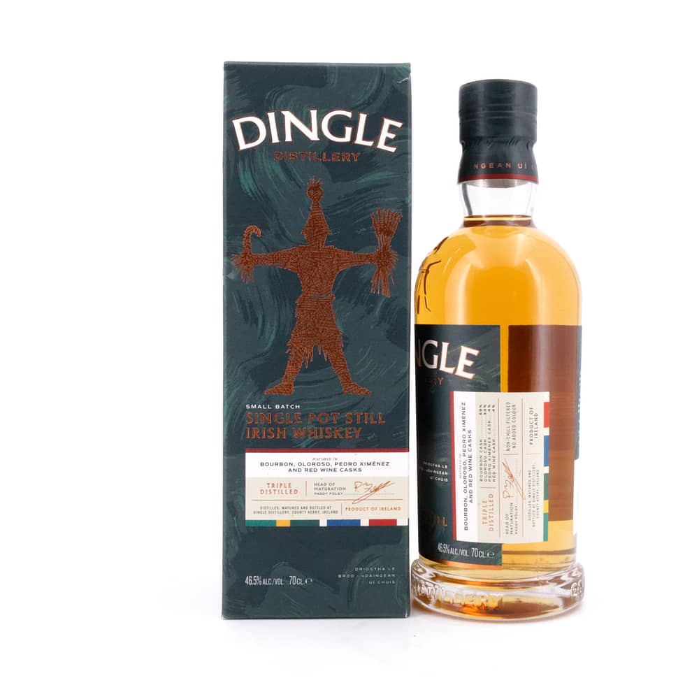 Dingle Single Pot Still Irish Whiskey Bourbon, Oloroso Sherry, PX Sherry & Red Wine Casks 0,70 Liter/ 46.5% vol Produktbild