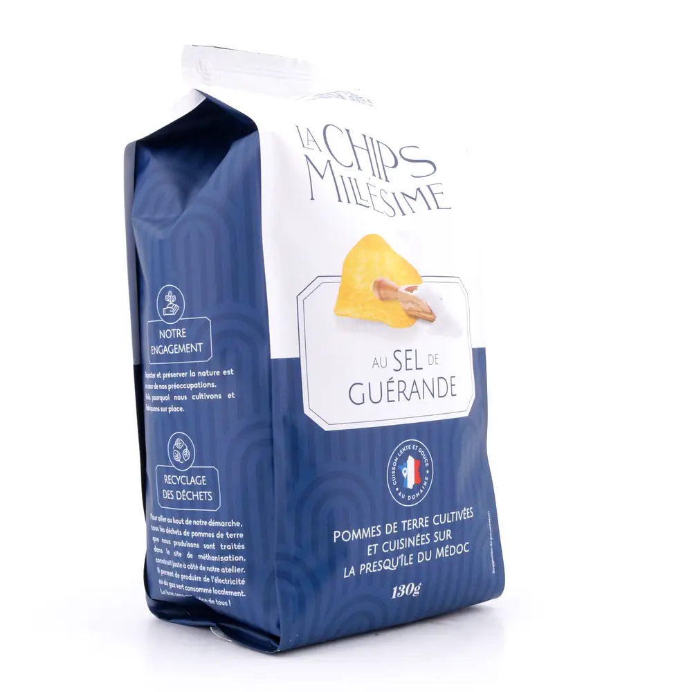 Domaine de la Croustille La Chips Millésime au Sel de Guérande Kartoffelchips mit Salz aus Guérande 130 Gramm Produktbild