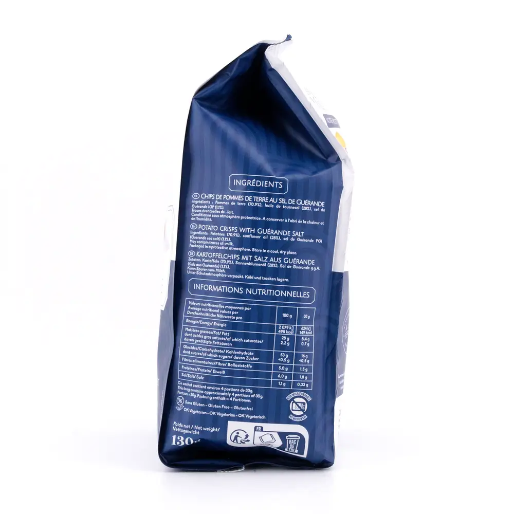 Domaine de la Croustille La Chips Millésime au Sel de Guérande Kartoffelchips mit Salz aus Guérande 130 Gramm Produktbild