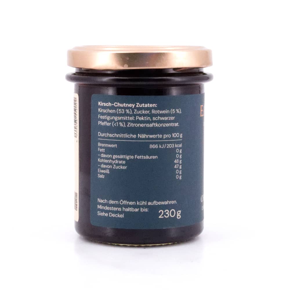EASTON REED Cherry Fine Pairing Kirsch-Chutney mit schwarzer Pfeffer & Rotwein 230 Gramm Produktbild