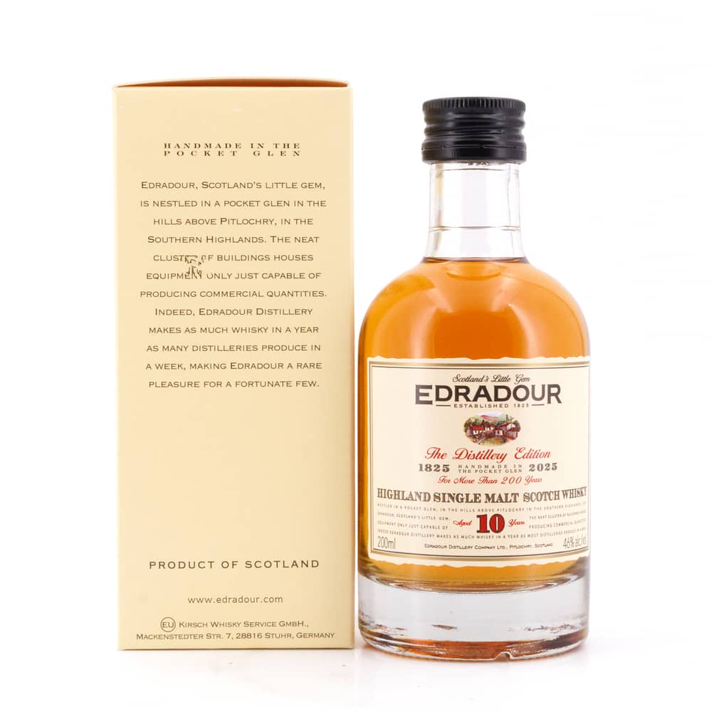 Edradour 10 Jahre Distillery Edition 200 Years Kleinflasche 0,20 Liter/ 46.0% vol Produktbild