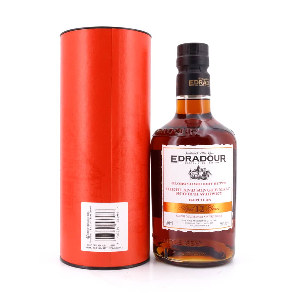 Edradour 12 Jahre Oloroso Sherry Butts Natural Cask Strength Batch #8 0,70 Liter/ 58.0% vol Produktbild