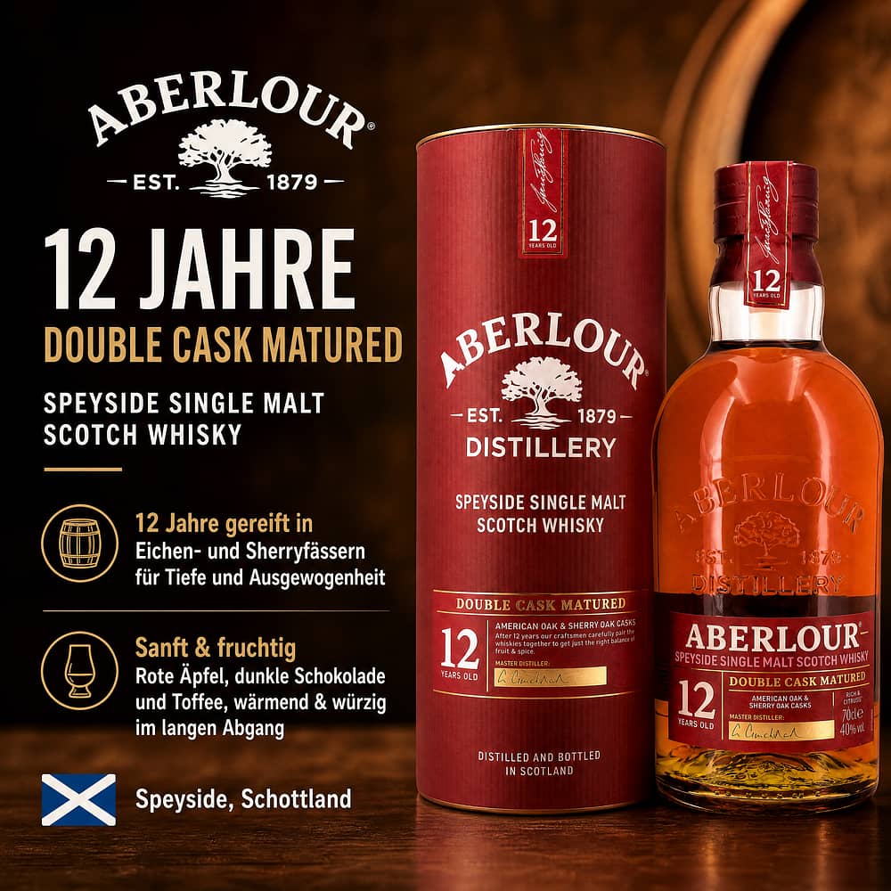Aberlour 12 Jahre Double Cask Matured 0,70 Liter/ 40.0% vol Produktbild