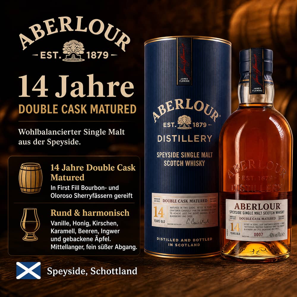Aberlour 14 Jahre Double Cask Matured 0,70 Liter/ 40.0% vol Produktbild