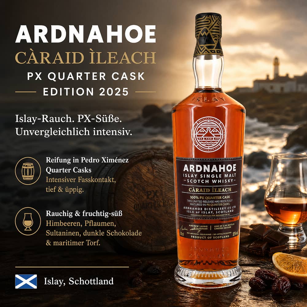 Ardnahoe Càraid Ìleach PX Quarter Cask Edition 2025 0,70 Liter/ 50.0% vol Produktbild