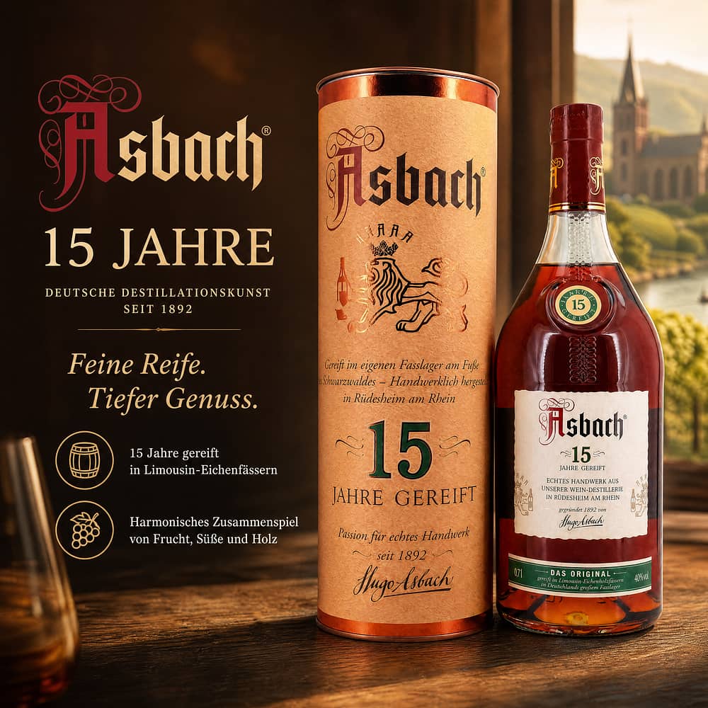 Asbach 15 Jahre 0,70 Liter/ 40.0% vol Produktbild