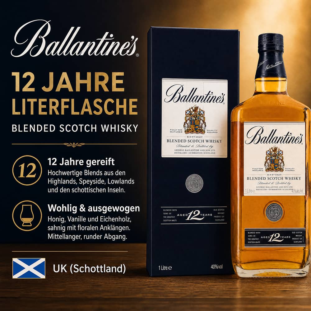 Ballantines 12 Jahre Literflasche 1 Liter/ 40.0% vol Produktbild