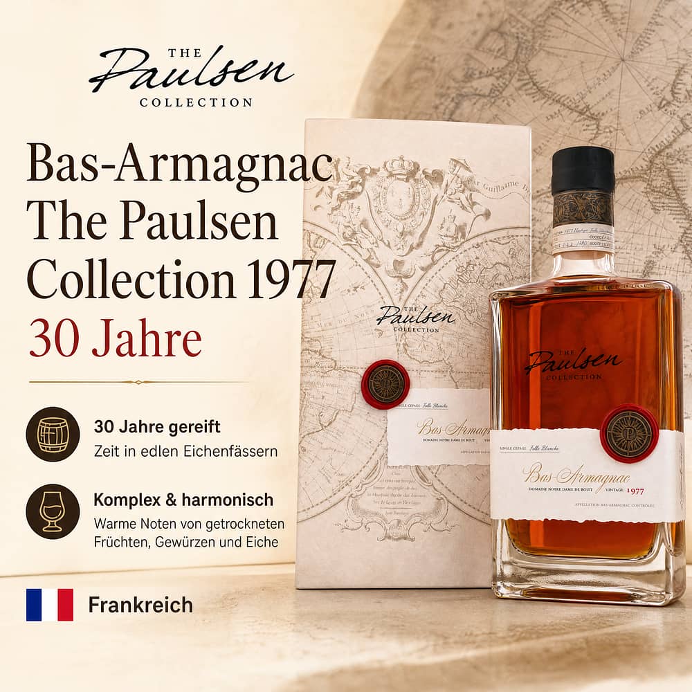 Bas-Armagnac The Paulsen Collection 1977 30 Jahre 0,70 Liter/ 40.0% vol Produktbild
