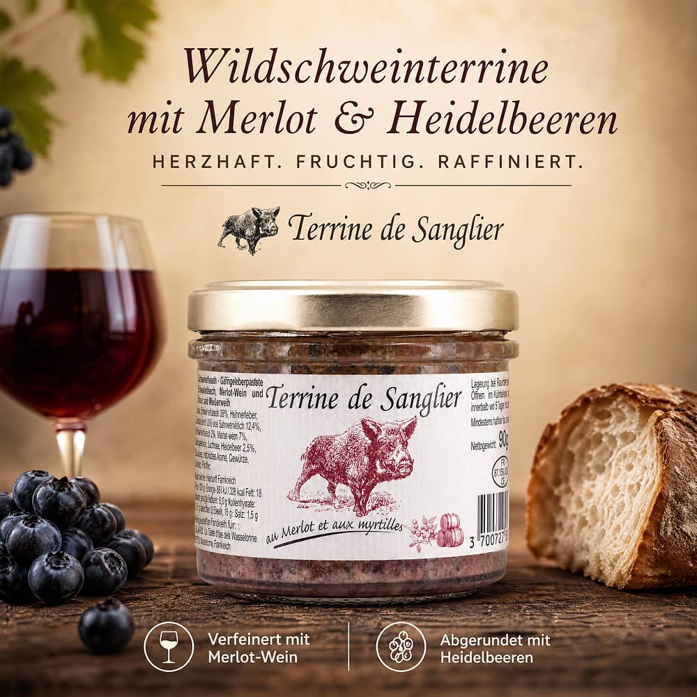 Beauharnais-CARLANT Wildschweinterrine mit Merlot und Heidelbeeren 90 Gramm Produktbild