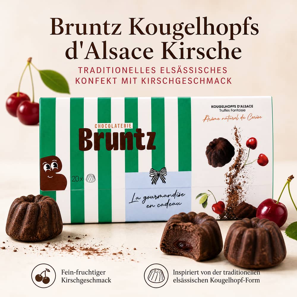 Bruntz Kougelhopfs d'Alsace Kirsche 100 Gramm Produktbild