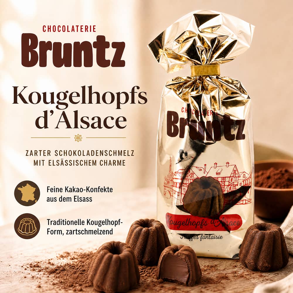 Bruntz Kougelhopfs Kakaokonfekt 150g Tüte 150 Gramm Produktbild