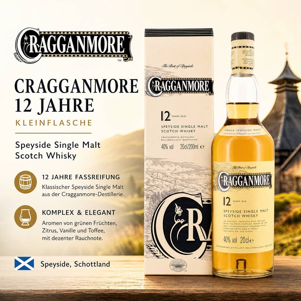 Cragganmore 12 Jahre Kleinflasche 0,20 Liter/ 40.0% vol Produktbild