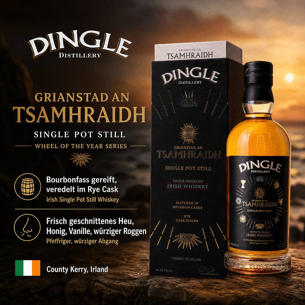 Dingle Grianstad an Tsamhraidh Single Pot Still Wheel of the Year Series 0,70 Liter/ 52.5% vol Produktbild