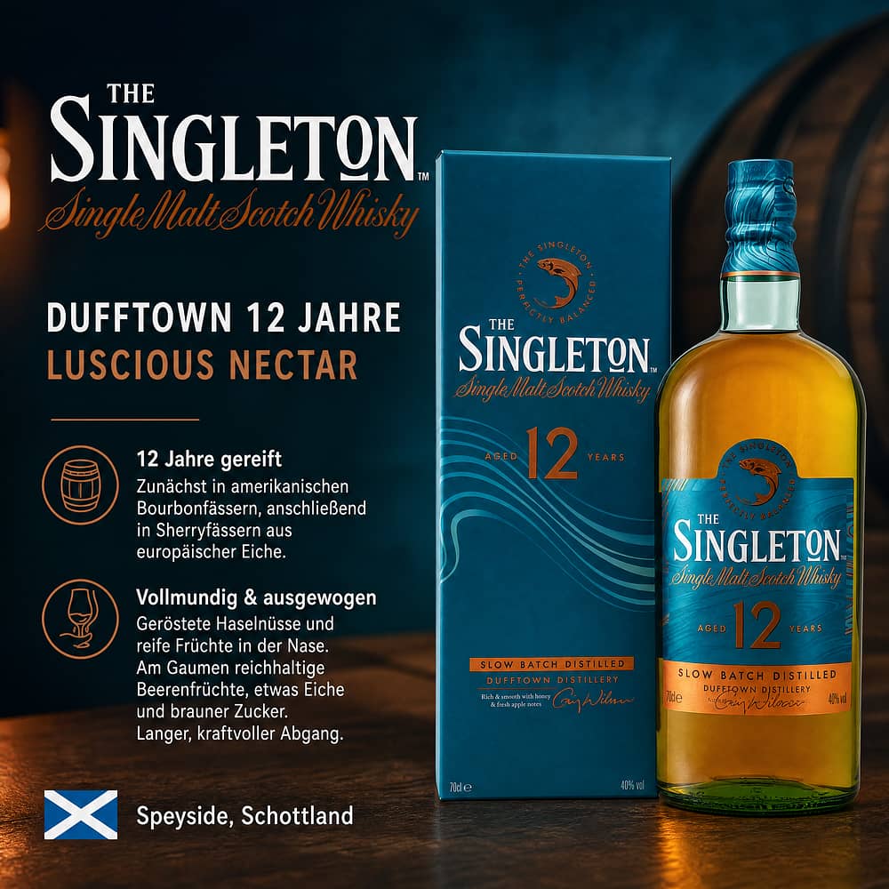 Dufftown 12 Jahre The Singleton of Dufftown Luscious Nectar 0,70 Liter/ 40.0% vol Produktbild