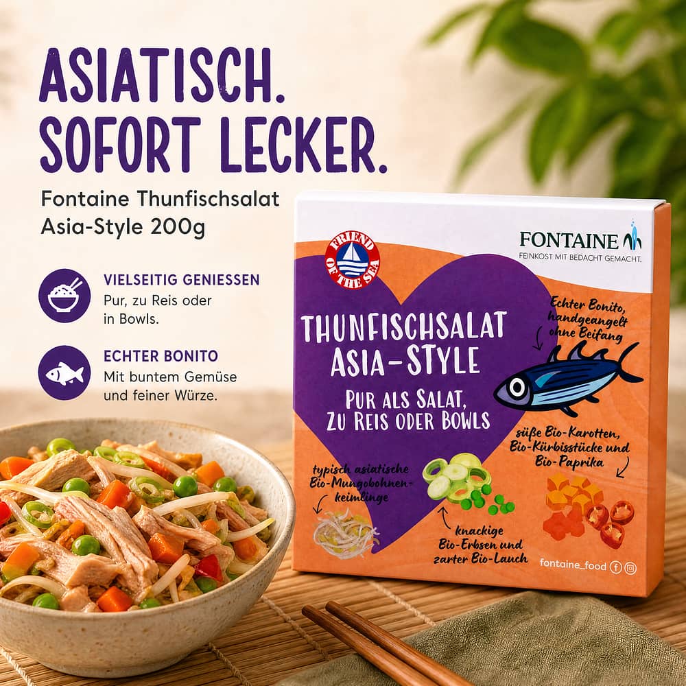 Fontaine Thunfischsalat Asia-Style 200g 200 Gramm Produktbild