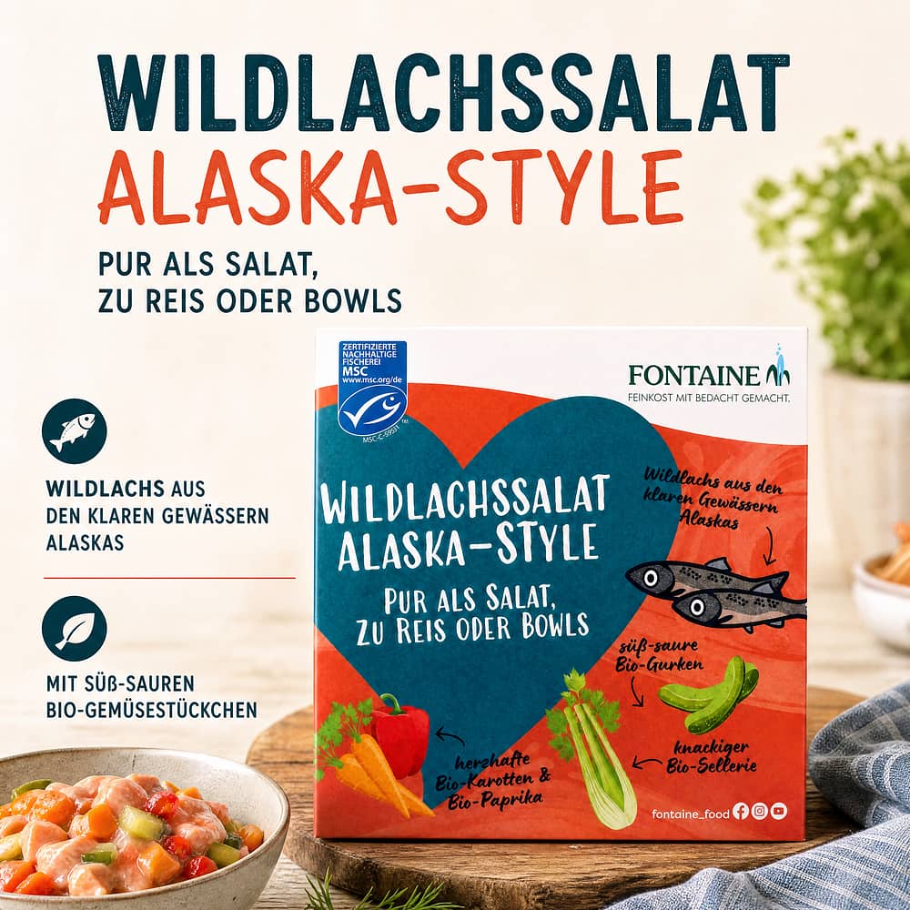 Fontaine Wildlachssalat Alaska-Style 200g 200 Gramm Produktbild