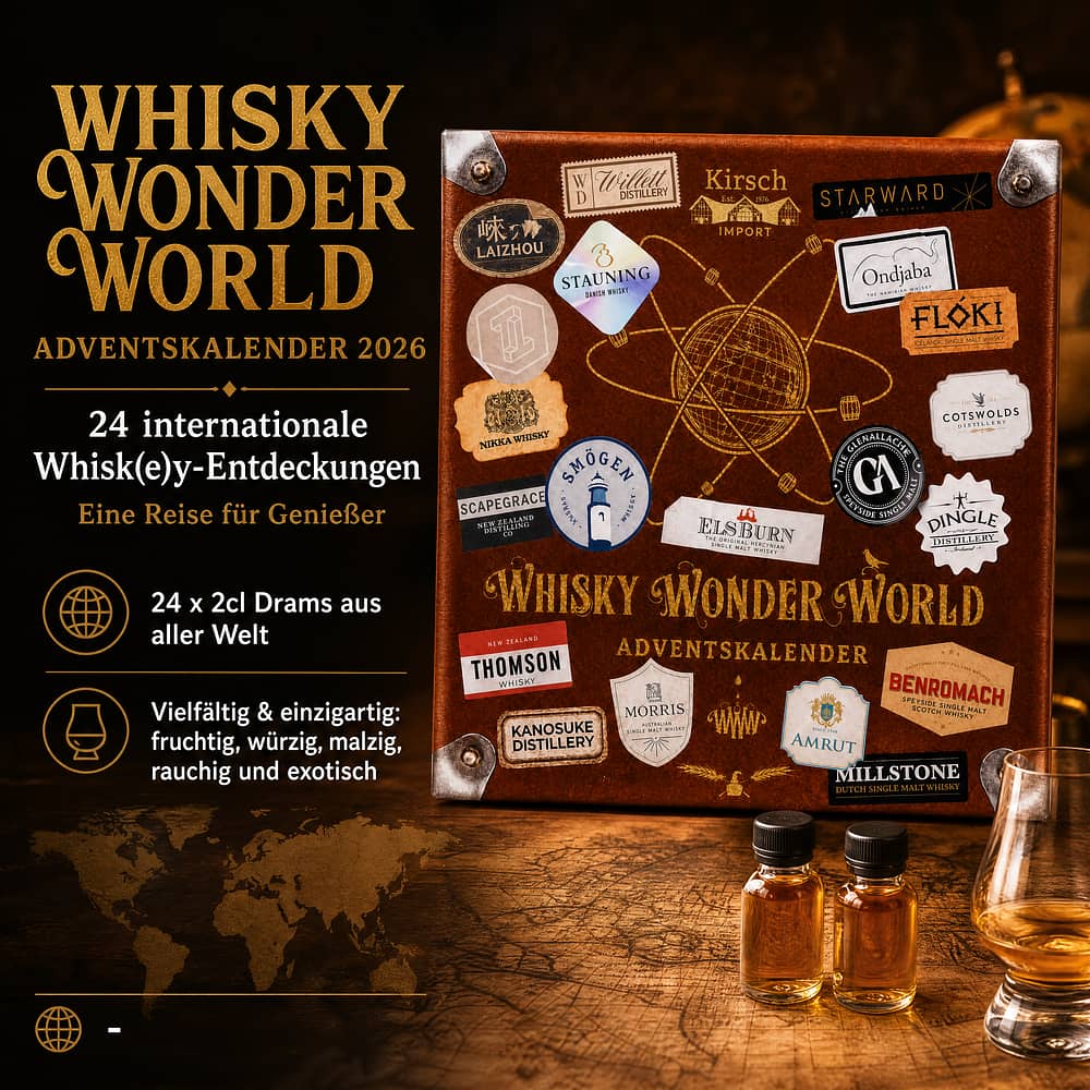 genuba 2026 Whisky Wonder World Adventskalender 24 x 2cl 0,480 Liter/ 48.7% vol Produktbild