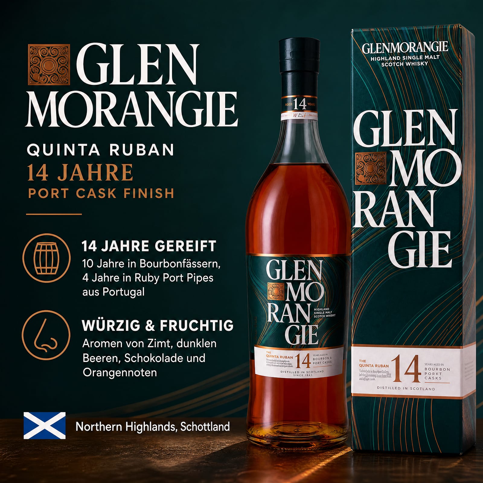 Glenmorangie Quinta Ruban 14 Jahre Port Cask finish 0,70 Liter 