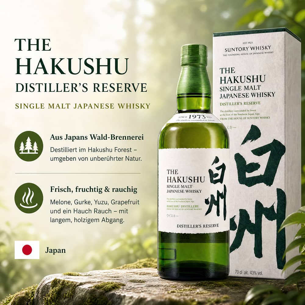 Hakushu Distiller`s Reserve 0,70 Liter/ 43.0% vol Produktbild