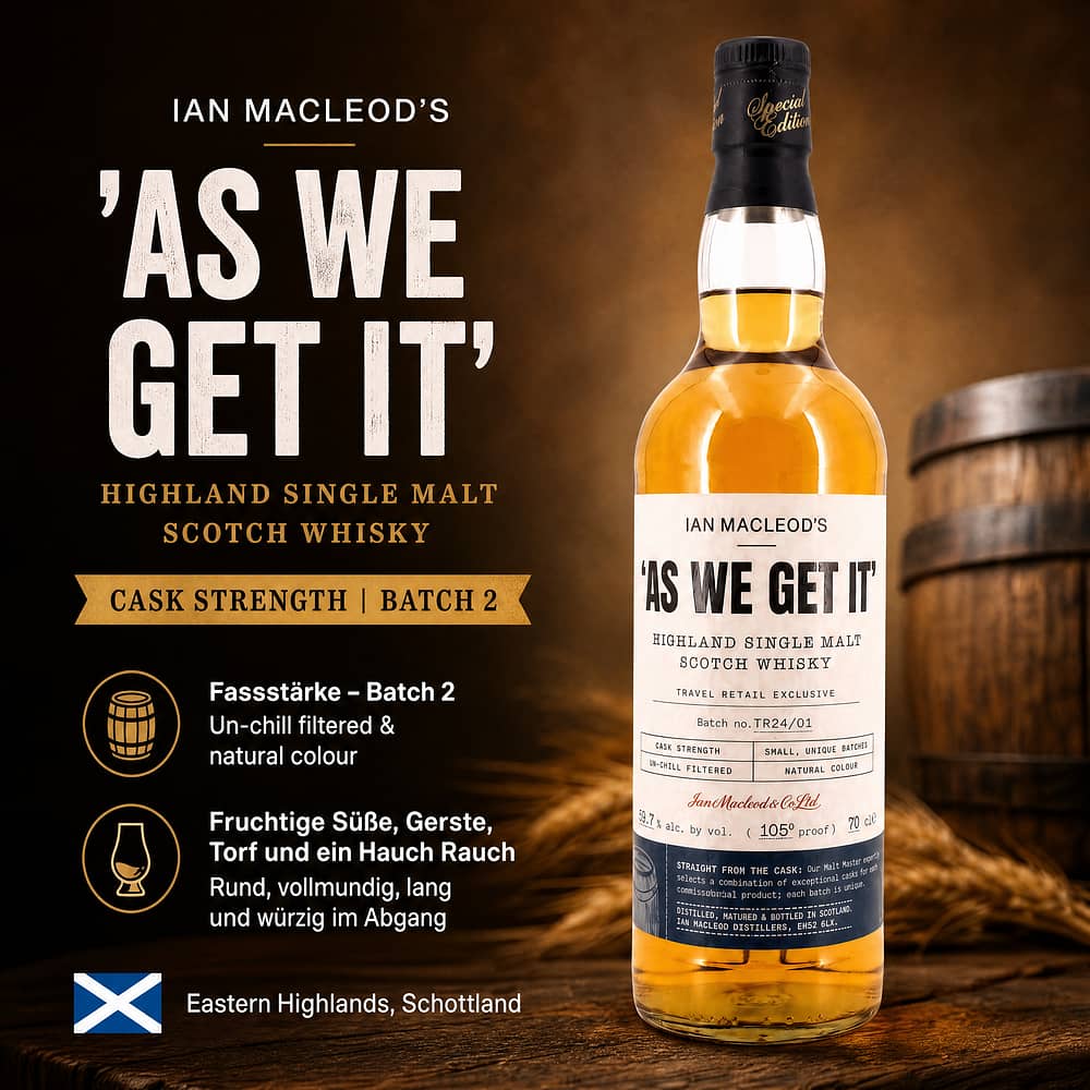 Ian Macleod as we get it Highland Single Malt Cask strength Batch 2 0,70 Liter/ 59.7% vol Produktbild