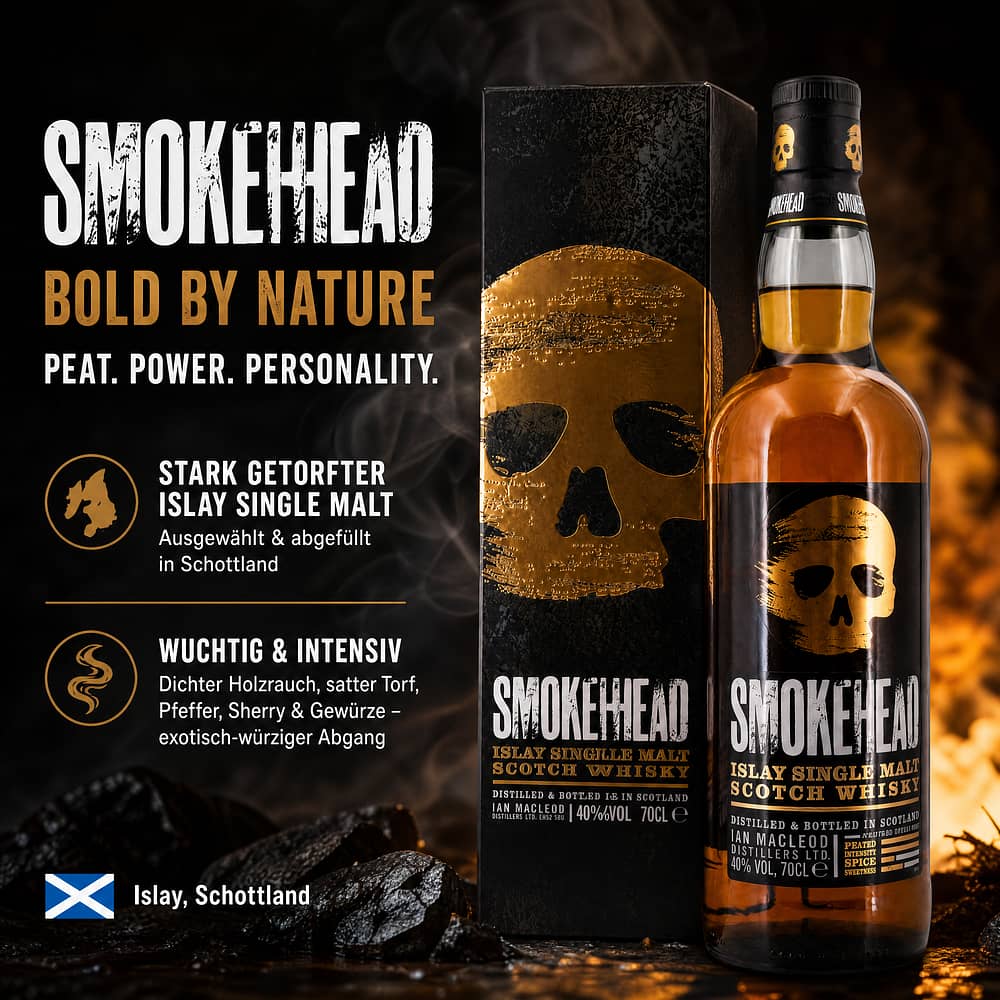 Ian Macleod Smokehead Peated 0,70 Liter/ 40.0% vol Produktbild