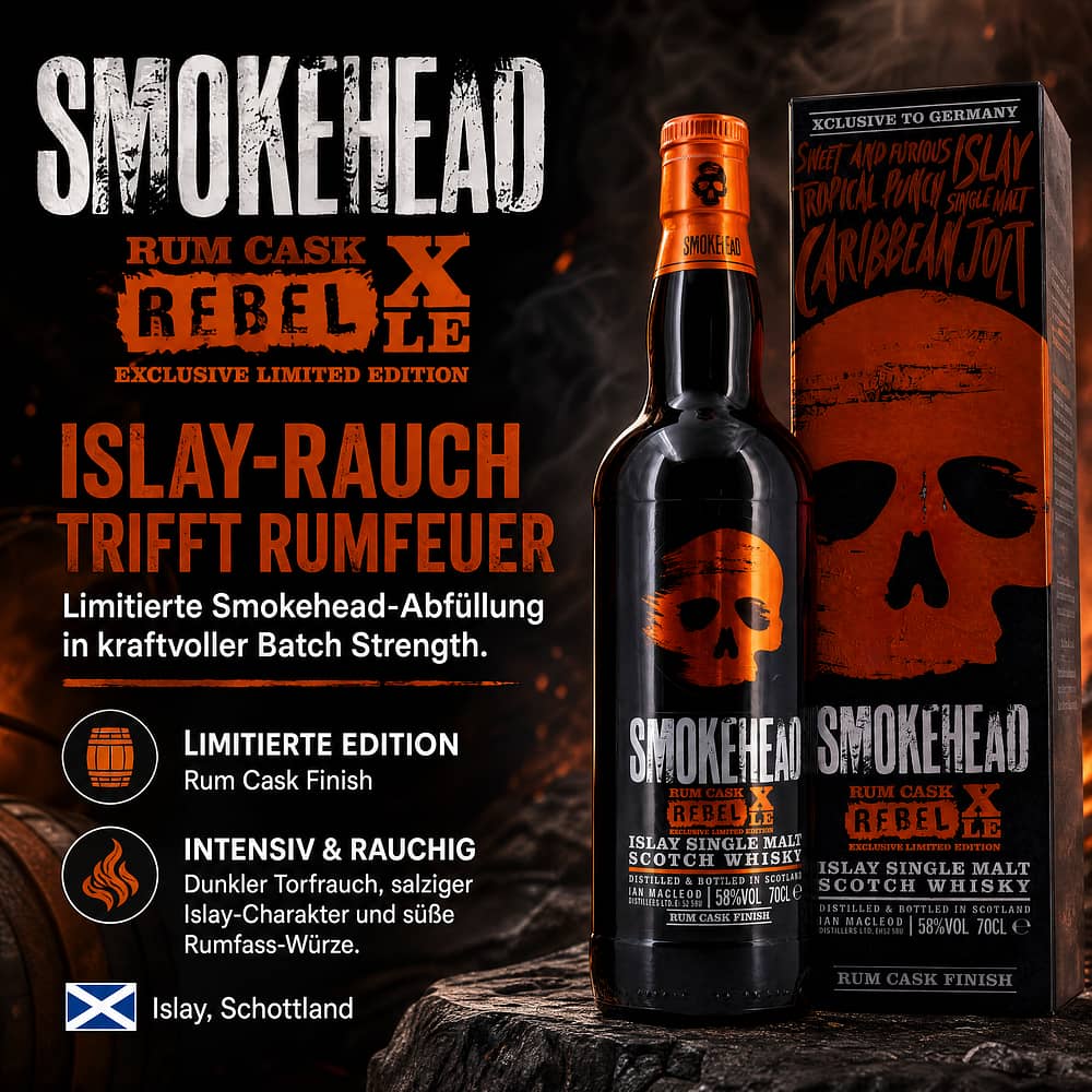Ian Macleod Smokehead Rum Rebel XLE Islay 0,70 Liter/ 58.0% vol Produktbild