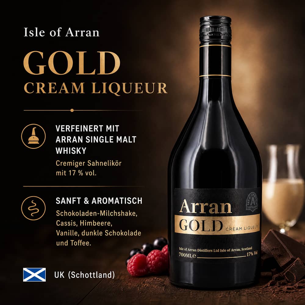 Isle of Arran Gold Cream Liqueur 0,70 Liter/ 17.0% vol Produktbild