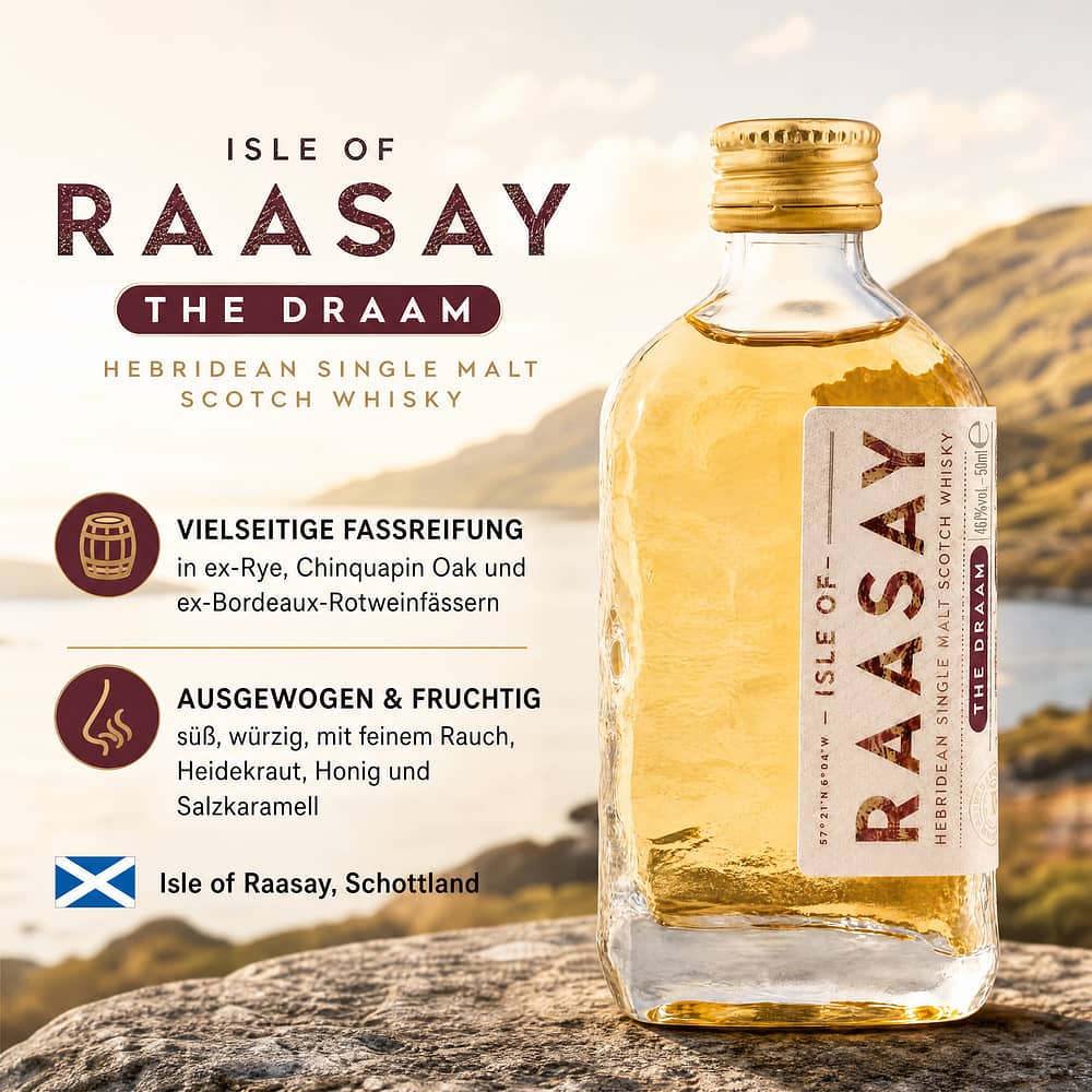 Isle of Raasay Core Release The Draam Miniatur 0,050 Liter/ 46.4% vol Produktbild