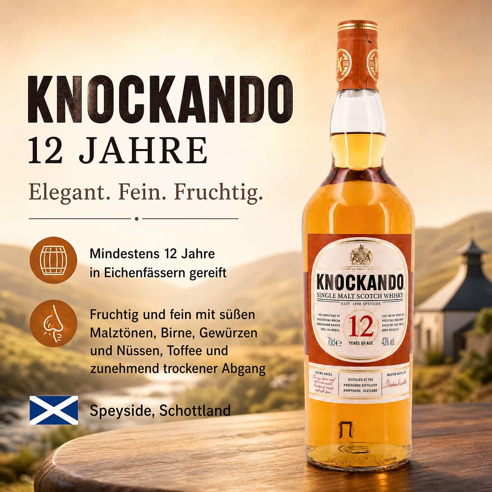 Knockando 12 Jahre 0,70 Liter/ 43.0% vol Produktbild