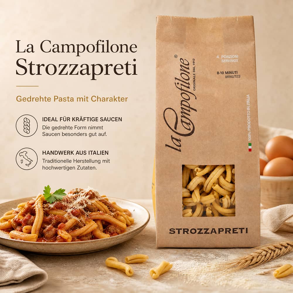 La Campofilone Strozzapreti 250 Gramm Produktbild