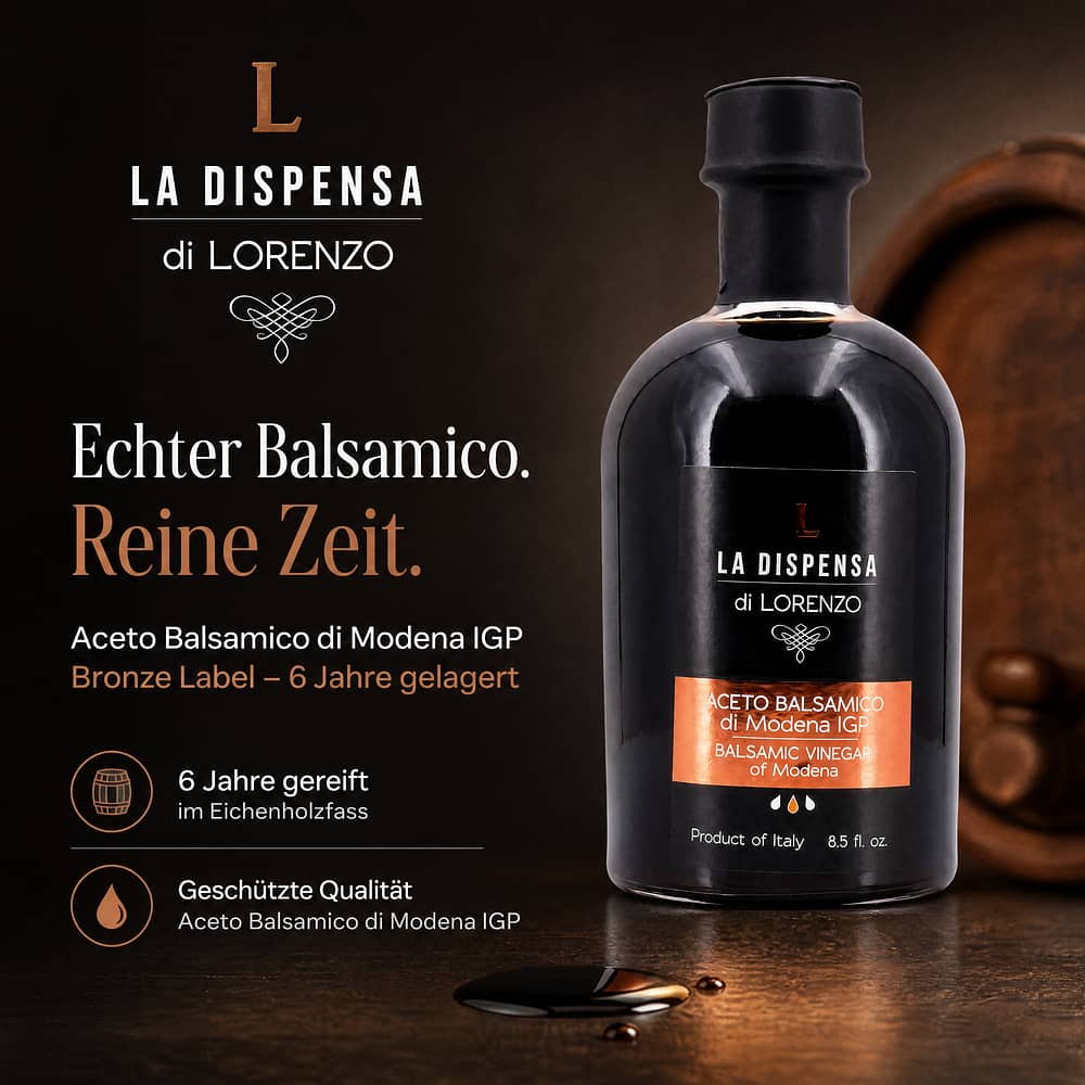 La Dispensa di Lorenzo Aceto Balsamico di Modena I.G.P. Bronze Label 6 Jahre gelagert 0,250 Liter Produktbild