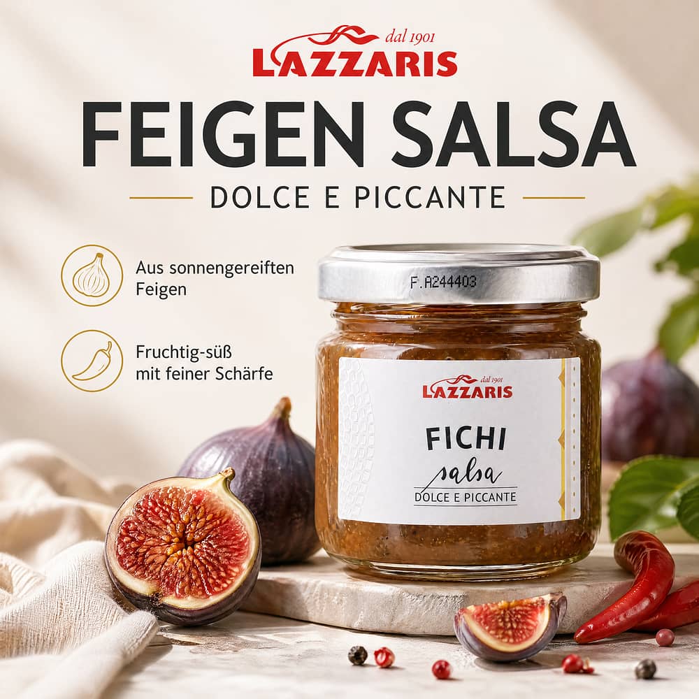 Lazzaris Feigen-Senf-Sauce aus kandierten Früchten 120 Gramm Produktbild