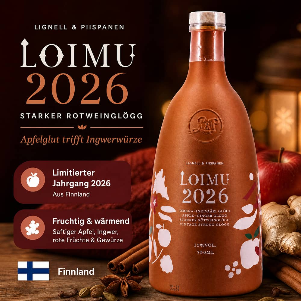 Lignell & Piispanen Loimu Glögg 2026 starker Rotweinglögg 0,750 Liter/ 15.0% vol Produktbild