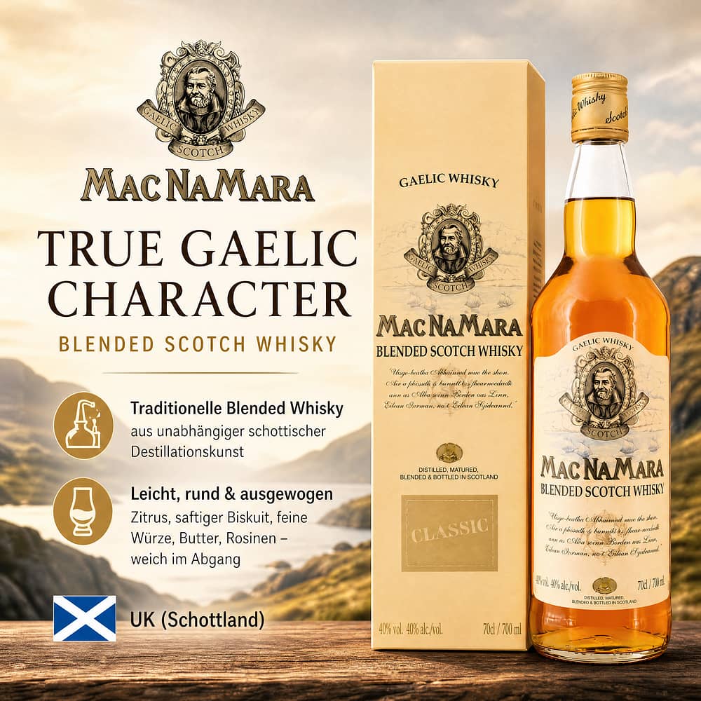 Macnamara Blended Whisky 0,70 Liter/ 40.0% vol Produktbild