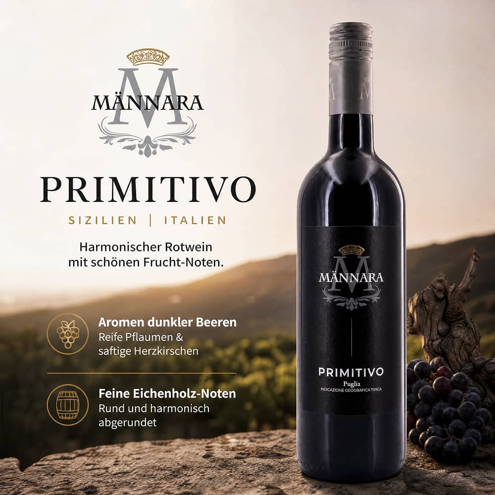 Mannara Primitivo 0,750 Liter/ 13.5% vol Produktbild