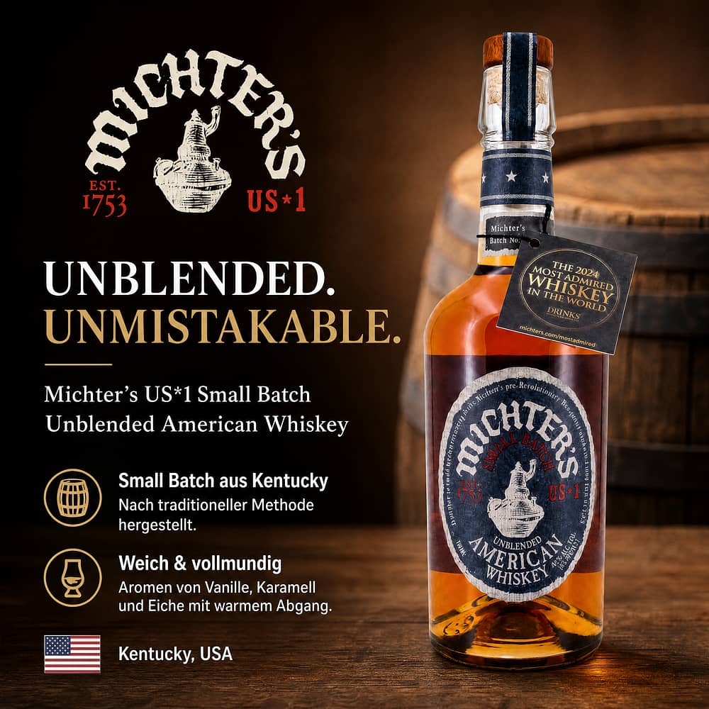 Michter's US*1 Small Batch Unblended American Whiskey 0,70 Liter/ 41.7% vol Produktbild