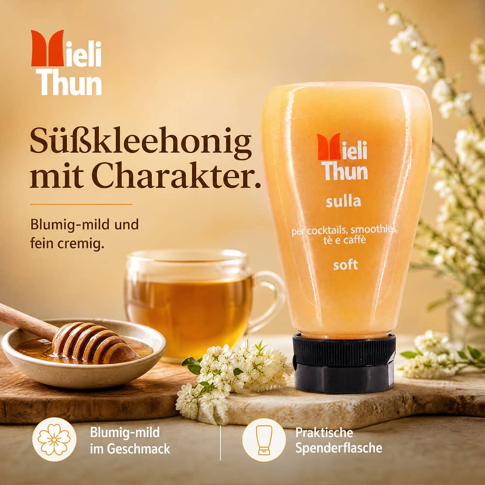Mieli Thun Sulla Süßkleehonig in Spenderflasche 250 Gramm Produktbild
