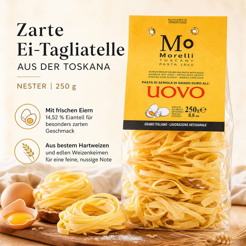 Morelli Tagliatelle mit Ei Nester 250 Gramm Produktbild